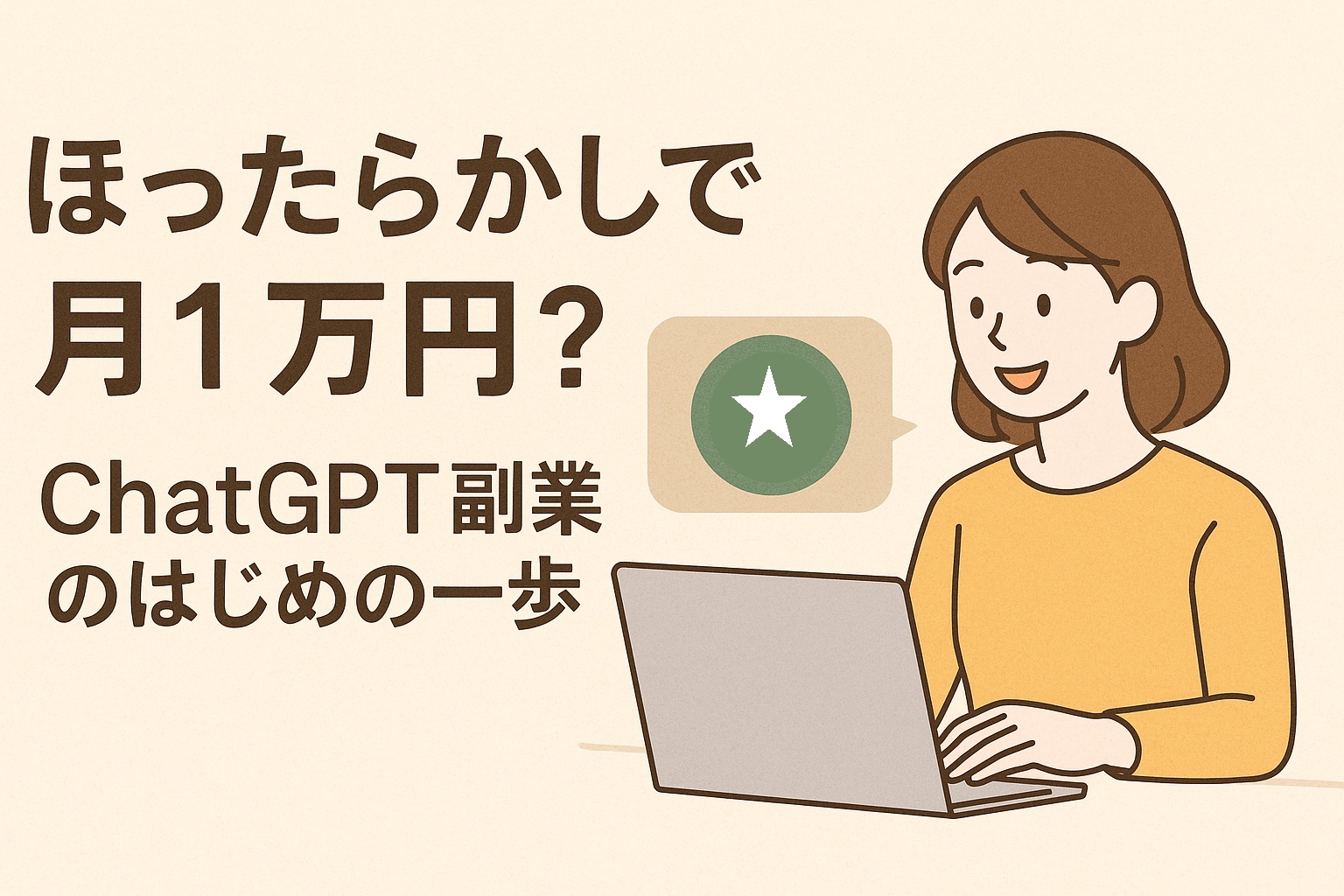 ほったらかしで月1万円？ChatGPT副業のはじめの一歩